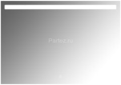 Зеркало AZARIO Lorna 800х700 с подсветкой, сенсорный выключатель с функцией диммера, часы (AZ-Z-029C