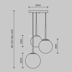 Подвесной светильник Maytoni MOD321PL-03W