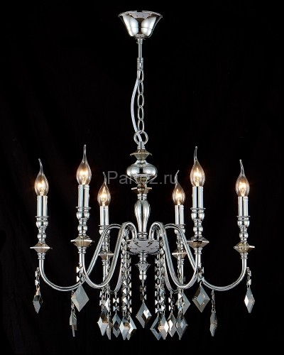 Подвесная люстра Crystal Lux MERCEDES SP6 CHROME/SMOKE