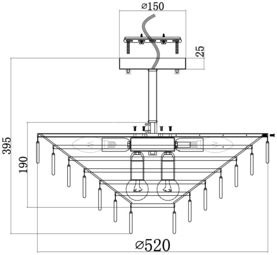 Потолочная люстра Maytoni MOD130CL-11G