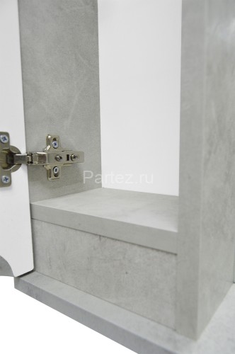 Зеркало-шкаф Loranto Florena 60 600х135х600 левый, светлый бетон (CS00086983)