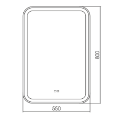 Зеркало AZARIO Мальта RGB 550*800 c подсветкой и диммером, мульти-цвет, сенсорный выключатель (LED-0