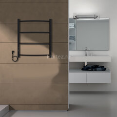 Полотенцесушитель электрический AZARIO VERONA 500/600 4 секции, диммер слева, черный (AZ04756B)