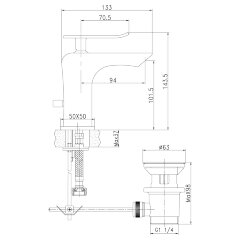 Смеситель Lemark Contest LM5806CW для раковины