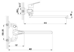 Смеситель Lemark Luna LM4117C универсальный
