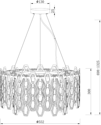 Подвесная люстра Maytoni MOD490PL-09G