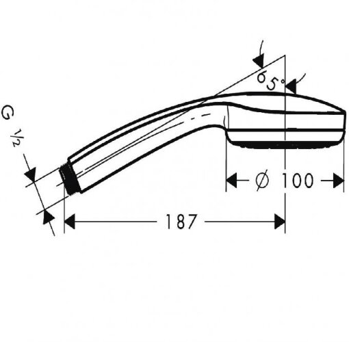 28580000 Croma 100 Ручной душ Croma 100 1jet, ½’