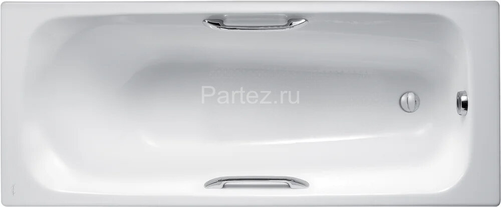 Ванна чугунная  Jacob Delafon MELANIE 170x70 см с антискользящим покрытием, с отверстием для ручек, 