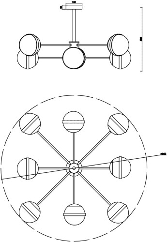 Потолочная люстра Freya FR5204PL-08BS