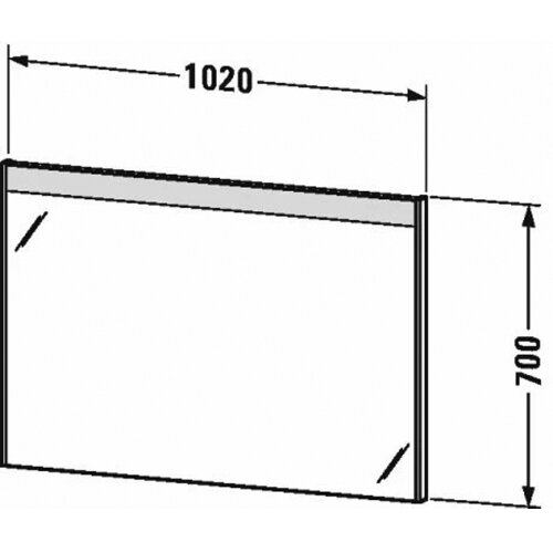 Зеркало Duravit Brioso с подсветкой 1000х700 Каштан темный (BR700305353)