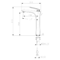 Смеситель Lemark Bellario LM6809C для раковины