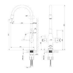 Смеситель Lemark Expert LM5083S-White для кухни с подключением к фильтру с питьевой водой
