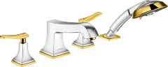 Hansgrohe 31441090 Metropol Classic Смеситель на край ванны, на 4 отверстия, с рычаговыми рукоятками