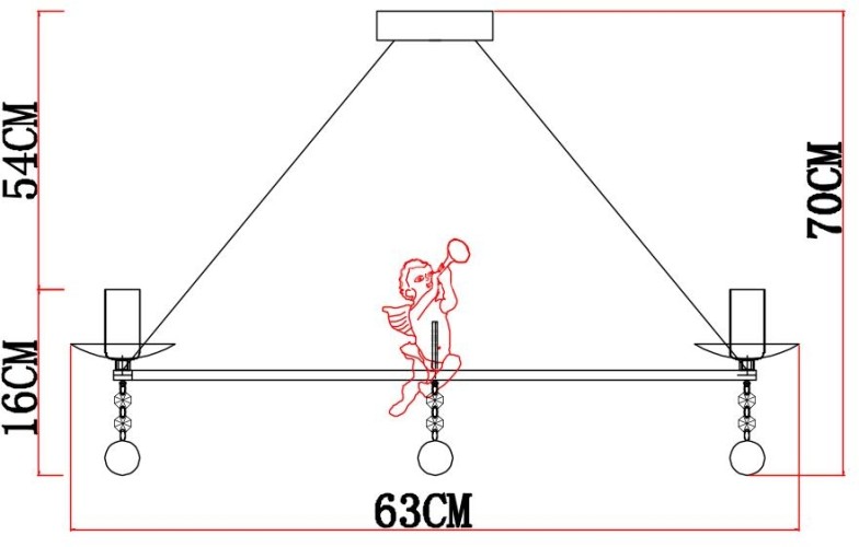 Подвесная люстра Arte Lamp A1133SP-6WG