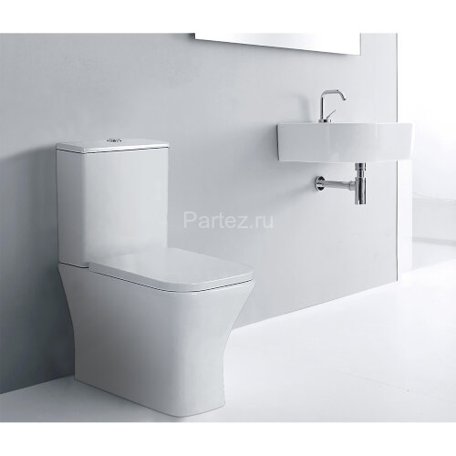 Унитаз-компакт Azario Blaise 385х615х801 напольный, безободковый с быстросъемным сиденьем микролифт 