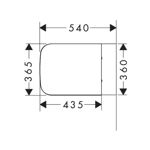 Унитаз подвесной Hansgrohe CreekTide Q 540х360 безободковый, с сиденьем без микролифта, белый глянце