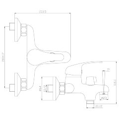 Смеситель Rossinka Y35-30 для ванны
