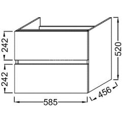 Тумба под раковину Jacob Delafon Tolbiac 60 подвесная, Белый лак (EB2381-J5)