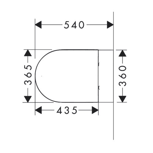 Унитаз подвесной Hansgrohe GladeLake S 540х360 безободковый, с сиденьем без микролифта, белый глянце