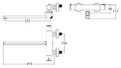 Смеситель Lemark Yeti LM7834C для ванны, термостатический