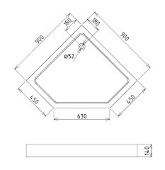 Душевой поддон Gemy ST10T