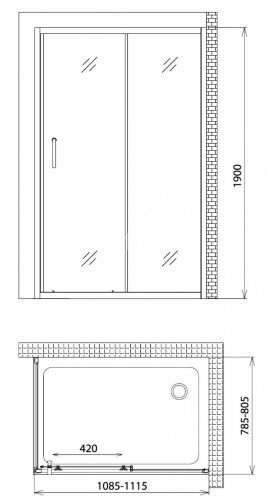 Душевой уголок Gemy Victoria S30191DM-A80M