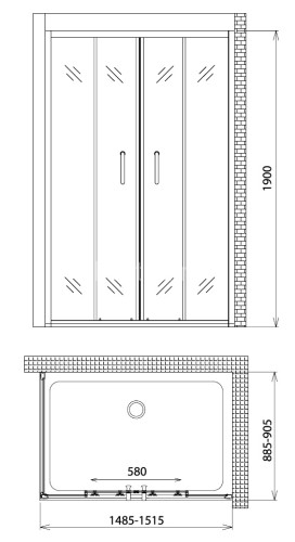 Душевой уголок Gemy Victoria S30192A-A90