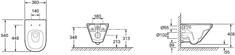 Унитаз c инсталляцией Jacob Delafon MODERN LIFE сиденье микролифт, клавиша хром (E21773RU-00)