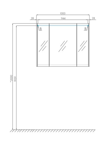 Зеркало-шкаф AQUATON Нортон 100 белое (1A249302NT010)