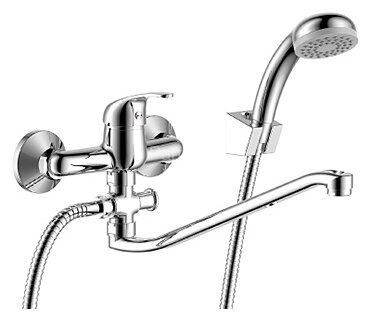 Смеситель Rossinka Y35-35 для ванны универсальный с S-образным изливом