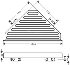 Полка для душа угловая Hansgrohe AddStoris, матовый белый (41741700)