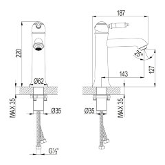 Смеситель Lemark Villa LM4837C для раковины