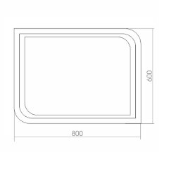 Зеркало Azario Персей 800х600 c подсветкой и диммером, сенсор выкл (ФР-00000949)