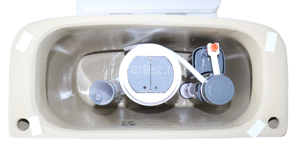 Унитаз-моноблок Azario GRESSA 705х370х760 напольный, безободковый, в комплекте со смывным механизмом