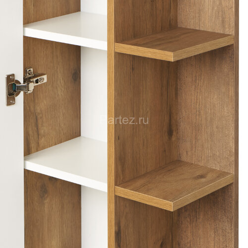 Пенал подвесной AQUATON Сканди с зеркалом, дуб рустикальный (1A253403SDZ90)