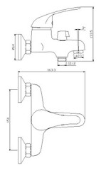 Смеситель Rossinka Y40-30 для ванны