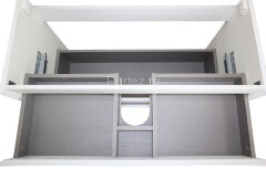 Комплект тумба Azario Velluto 100 1000х450х660 подвесная, с раковиной Slim 100, белый матовый (CS000