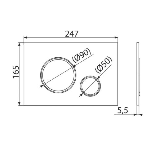 Кнопка смыва Alcadrain, белый хром/глянец (M770)