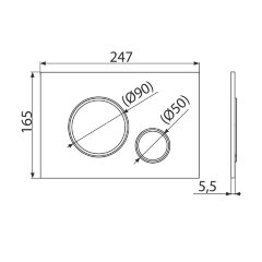 Кнопка смыва Alcadrain, белый хром/глянец (M770)