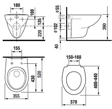 ПЭК: Roca MATEO Унитаз + сидение микролифт + инсталляция + кнопка