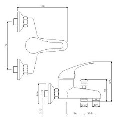 Смеситель Rossinka Y40-31 для ванны