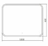 Зеркало AZARIO Стив 1200х800 c подсветкой и диммером, сенсорный выключатель (ФР-00002230)