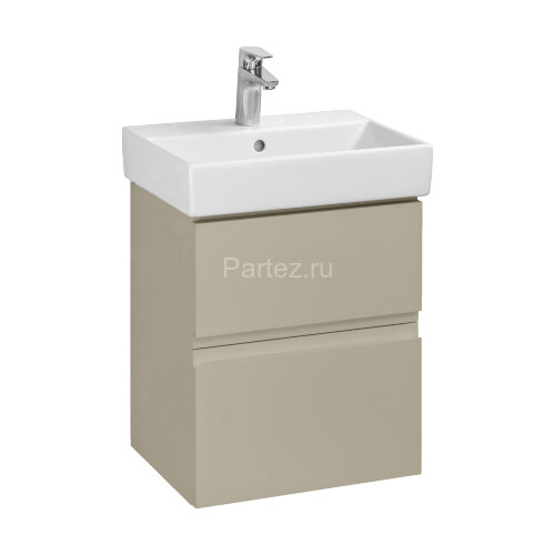 Комплект Roca OLETA модуль для раковины 500 мм, 460х374х548, с 2 ящиками + раковина мебельная PURE 5