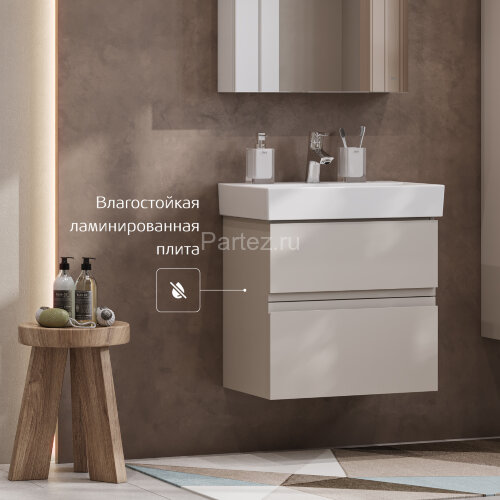 Комплект Roca OLETA модуль для раковины 500 мм, 460х374х548, с 2 ящиками + раковина мебельная PURE 5