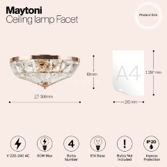 Потолочная люстра Maytoni MOD094CL-04G