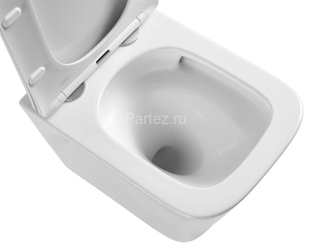 Унитаз подвесной Azario Teramo 490х355х365 безободковый, квадратный, с системой антивсплеск (Торнадо