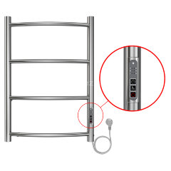 Полотенцесушитель электрический AZARIO VERONA 400/600 4 секции, диммер справа, хром (AZ04846)