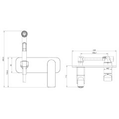 Смеситель Lemark Allegro LM5919CW с гигиеническим душем, встраиваемый
