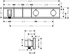 Hansgrohe 15355400 RainSelect Термостат, скрытого монтажа, для 2 потребителей, белый/хром