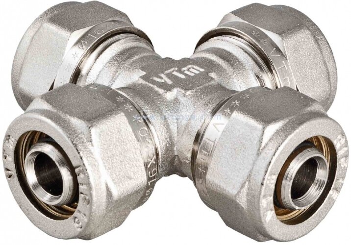 Крестовина обжимная D20х16х20х16 Valtec